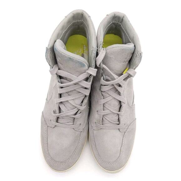 Sorel Out N About (Womens 9.5) Lace Up Hidden Wedge Sneaker Boot Shoe Gray Suede - Picture 4 of 9